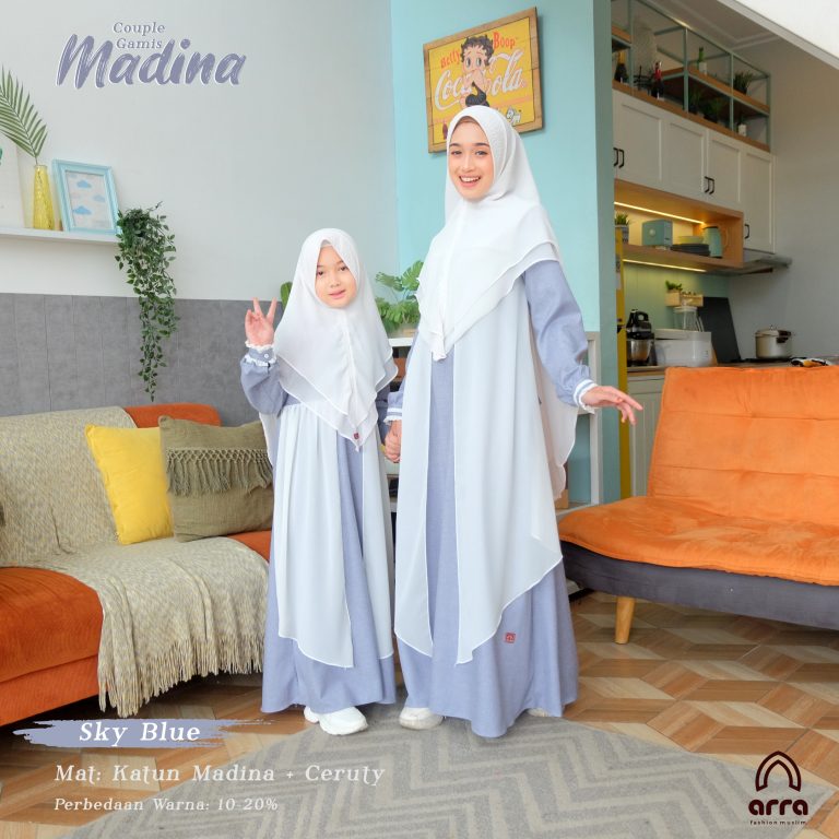 Couple Gamis Sky Blue
