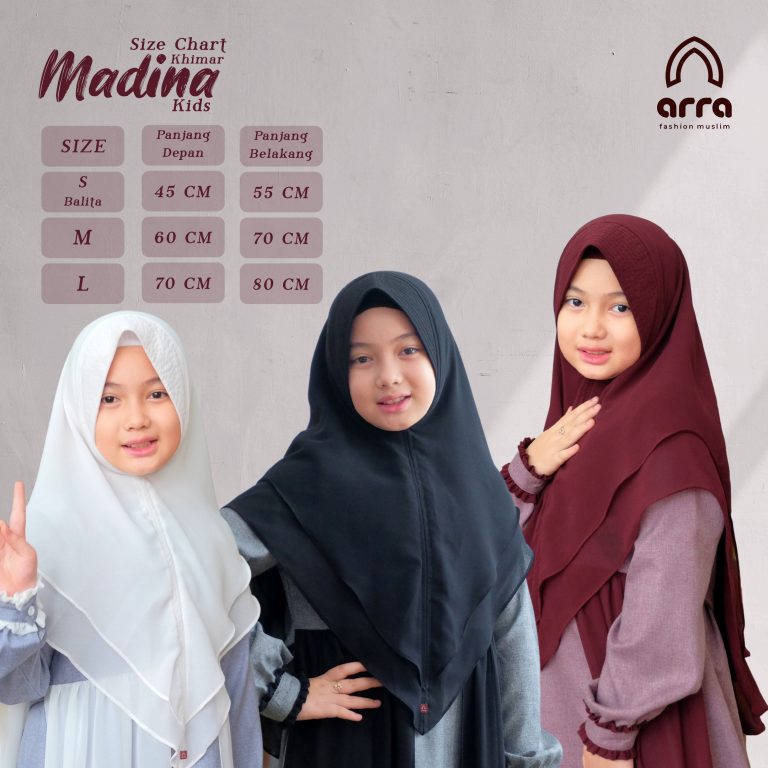 Size Chart Khimar Madina Kids